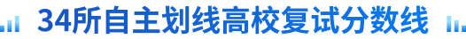 34所自主划线高校复试分数线